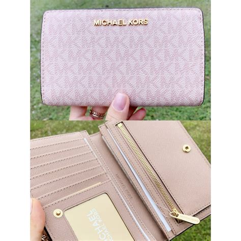 fawn color michael kors wallet|Michael Kors jet set wallet.